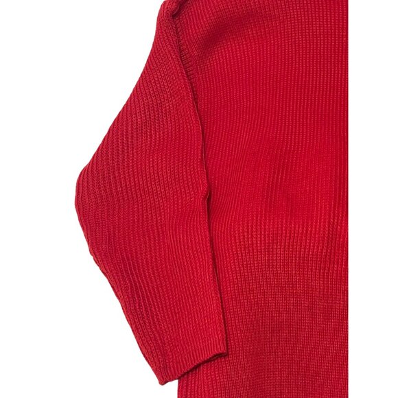 Vintage Red Turtleneck Sweater XL By Michael Carrie Long Sleeve Acrylic - Picture 10 of 15